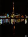 2011 (10) - Tour Eiffel la nuit (19x25) - Acrylique sur toile de lin.jpg